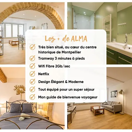 Alma F2 Hypercentre 1min Cathedrale Saint Pierre 3 Min Tram Charme Ancien & Confort Moderne Netflix * Montpellier