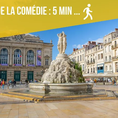Alma F2 Hypercentre 1min Cathedrale Saint Pierre 3 Min Tram Charme Ancien & Confort Moderne Netflix Montpellier