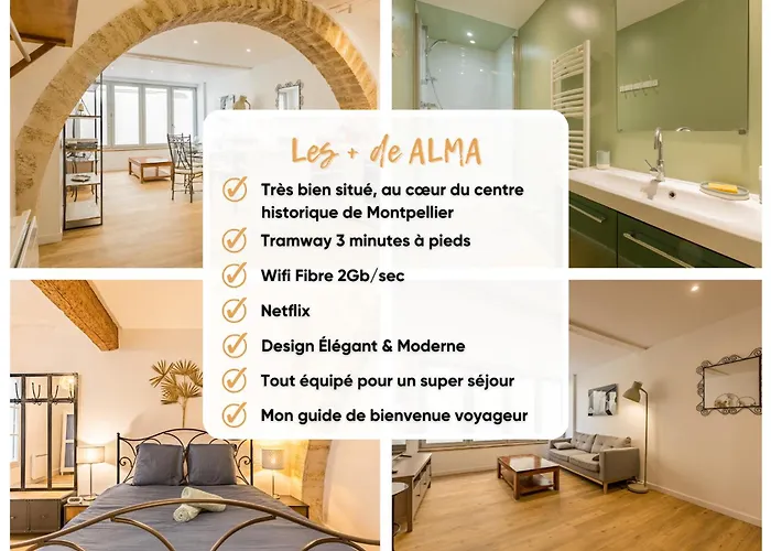 Alma F2 Hypercentre 1min Cathedrale Saint Pierre 3 Min Tram Charme Ancien & Confort Moderne Netflix * מונפלייה