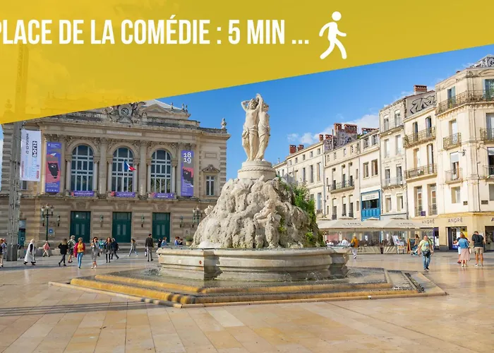 Alma F2 Hypercentre 1min Cathedrale Saint Pierre 3 Min Tram Charme Ancien & Confort Moderne Netflix מונפלייה